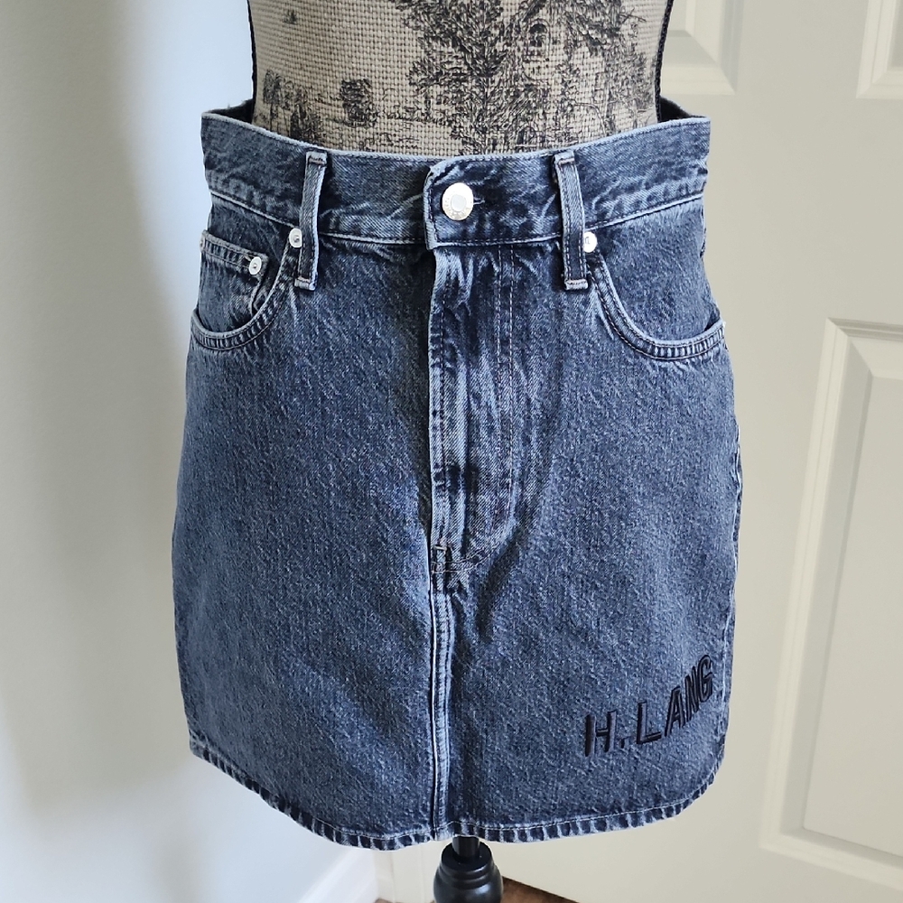 Helmut Lang Blue Denim Skirt
